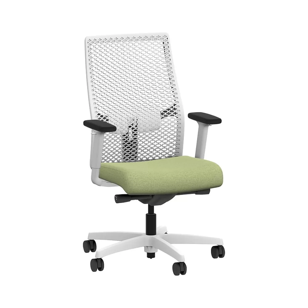 HON Ignition 2.0 ReActiv Fabric Swivel Task Chair, Fern/Designer White (HIWMRAKD.Y2.A.H.DWR.HAML04.DW.SB.DWX) Flash Sale