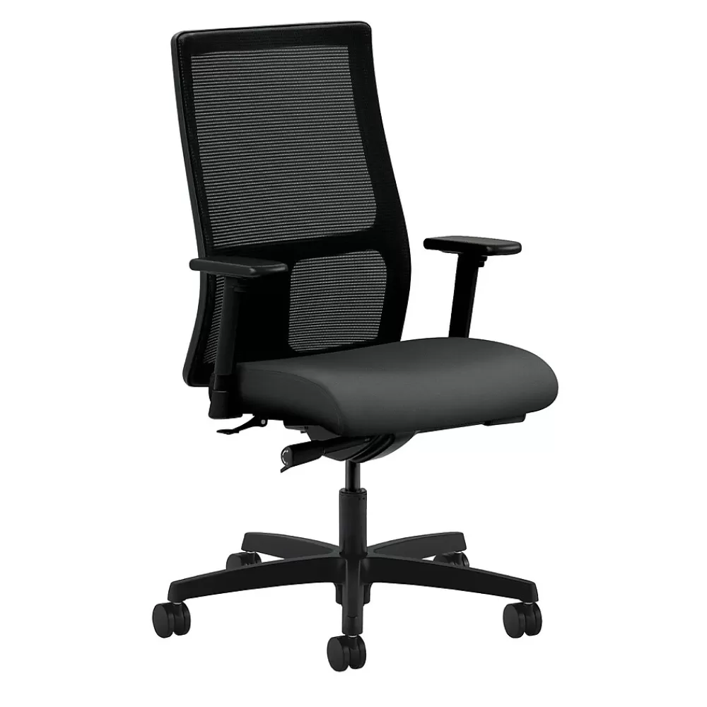 HON ® Ignition® Mid-Back Office/Computer Chair, Arms, Iron Ore Clearance