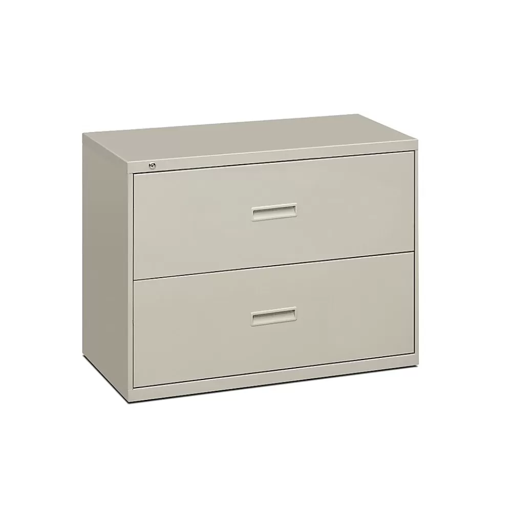 HON Lateral File, 2 Drawers, Molded Pull, 36"W, Light Gray Finish (BSX482LQ) Online