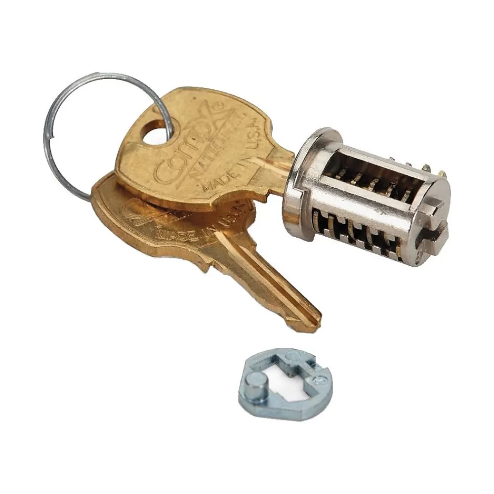 HON Lock Core Kit for Locking File Cabinets and Pedestals, Chrome, 1/2"H x 1/2"W x 3/4"D Online