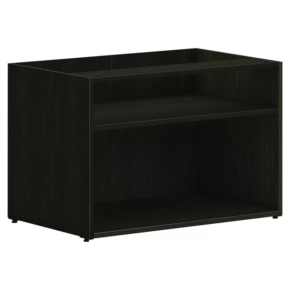 HON Mod 21" Low Open Storage Credenza with 2 Shelves, Java Oak (HLPLCL3020S.LJA1) Best
