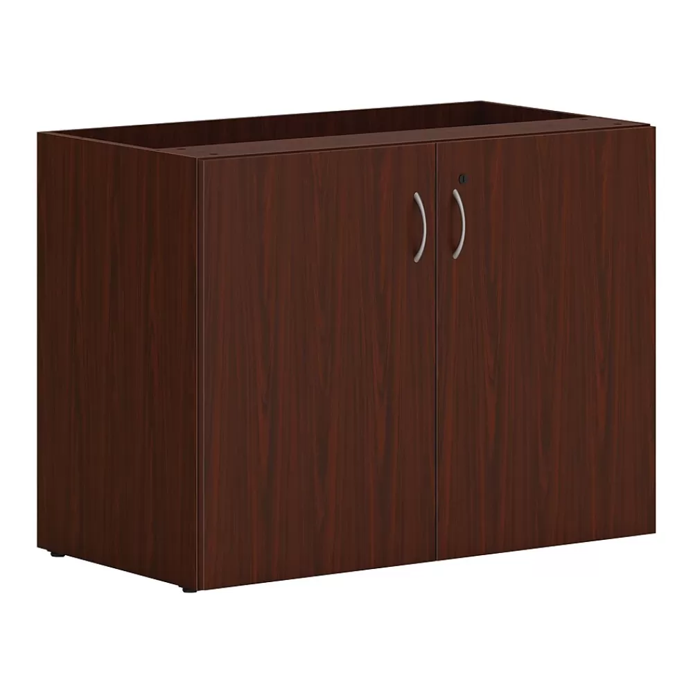 HON Mod 29" Storage Cabinet with 1 Shelf, Traditional Mahogany (HLPLSC3620.LTM1) Shop