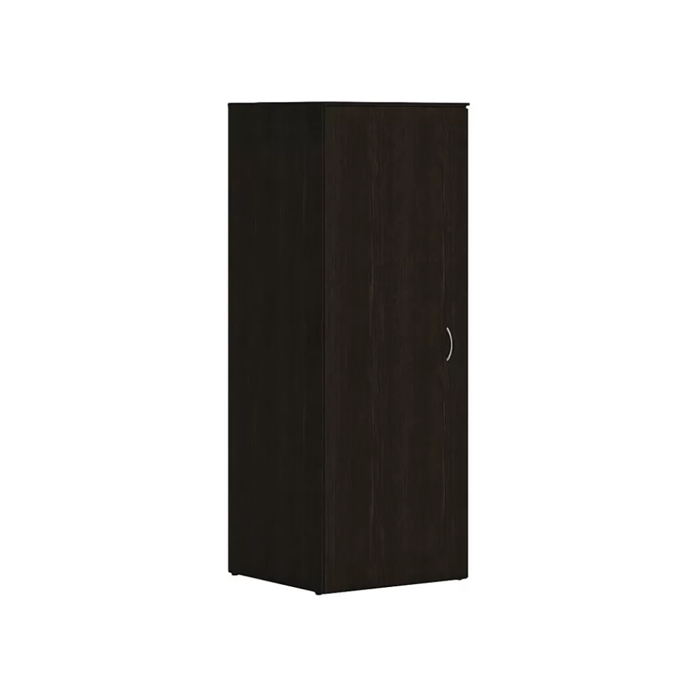 HON Mod 65" Wardrobe with 1 Shelf, Java Oak (HLPLW2424.LJA1) Online