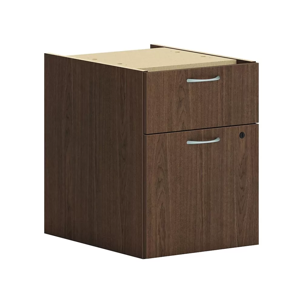 HON Mod 2-Drawer Mobile Vertical File Cabinet, Letter/Legal Size, Lockable, 20"H x 15"W x 20"D, Sepia Walnut (PLPHBFLE1) Sale
