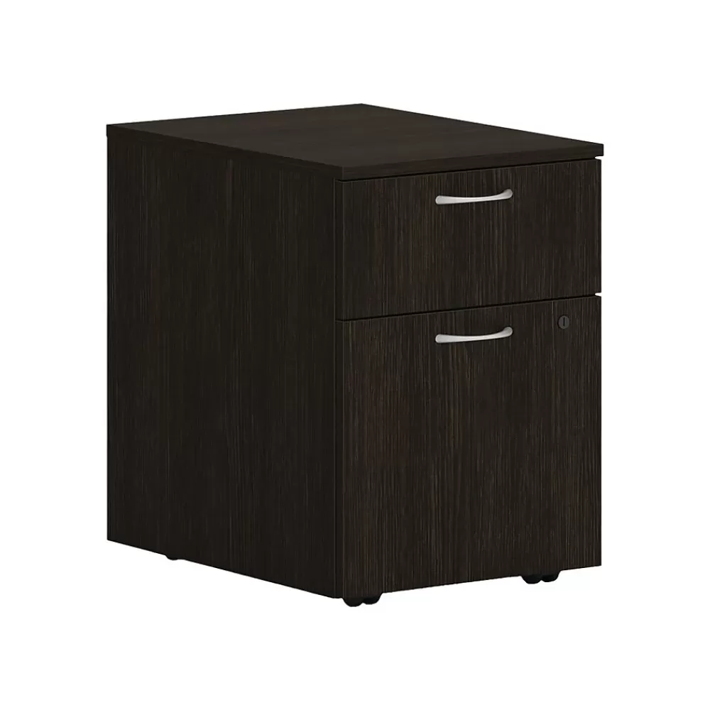 HON Mod 2-Drawer Vertical File Cabinet, Mobile Pedestal, Letter/Legal, Java Oak, 20" (HLPLPMBF.LJA1) Discount