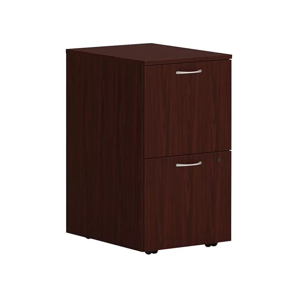 HON Mod 2-Drawer Vertical File Cabinet, Mobile Pedestal, Letter/Legal, Traditional Mahogany, 20" (HLPLPMFF.LTM1) Best