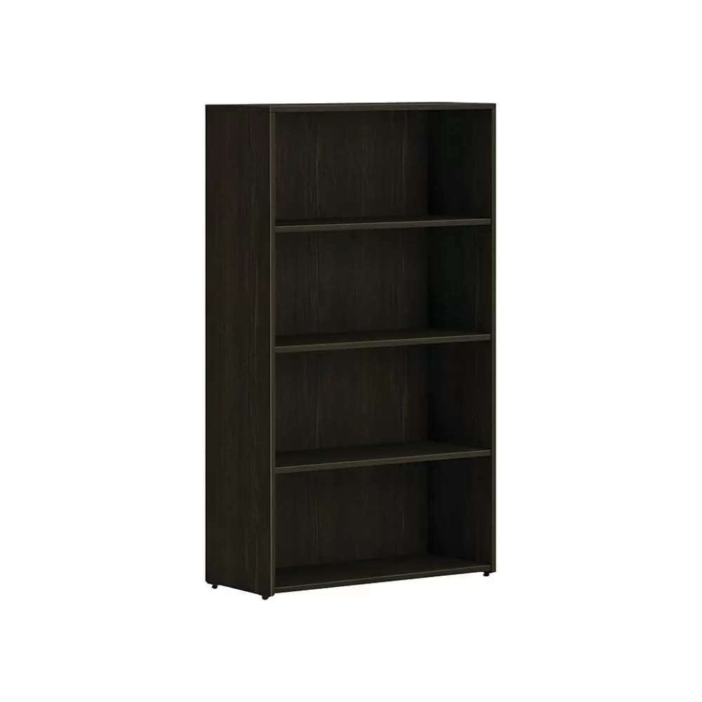 HON Mod 4-Shelf 53"H Bookcase, Java Oak (HLPLBC3013B4.LJA1) Cheap