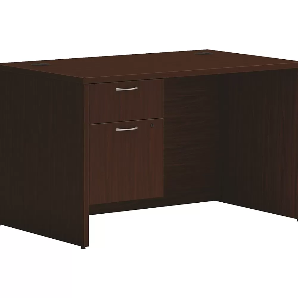 HON Mod 48"W Computer Desk, Traditional Mahogany (HLPLDS48HBFTM1) Online