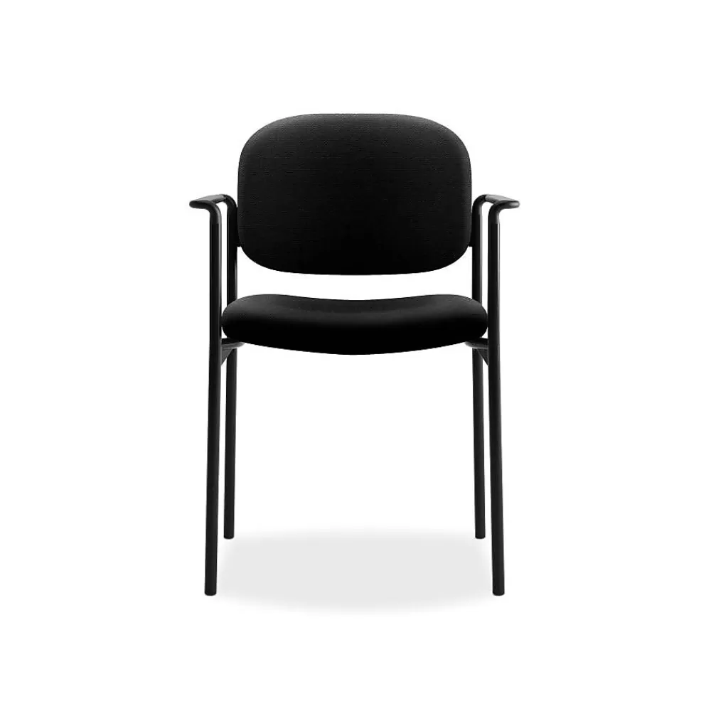 HON Scatter Fabric Stacking Guest Chair, Fixed Arms, Black (BSXVL616VA10) Cheap