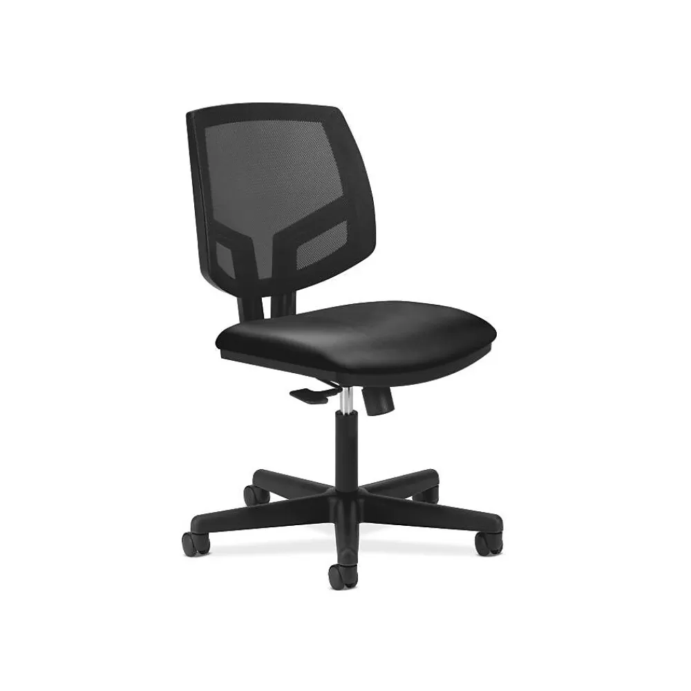HON Volt Mesh Back Leather Computer and Desk Chair, Black (H5711.SB11.T) Outlet