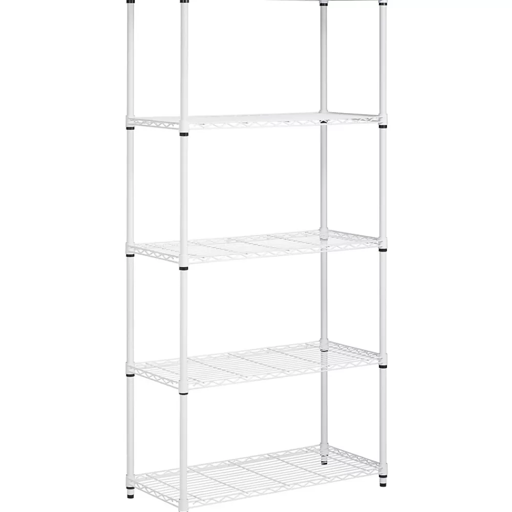 Honey-Can-Do Honey Can Do 5-Shelf Metal Unit, 36"W, White (SHF-09623) Discount