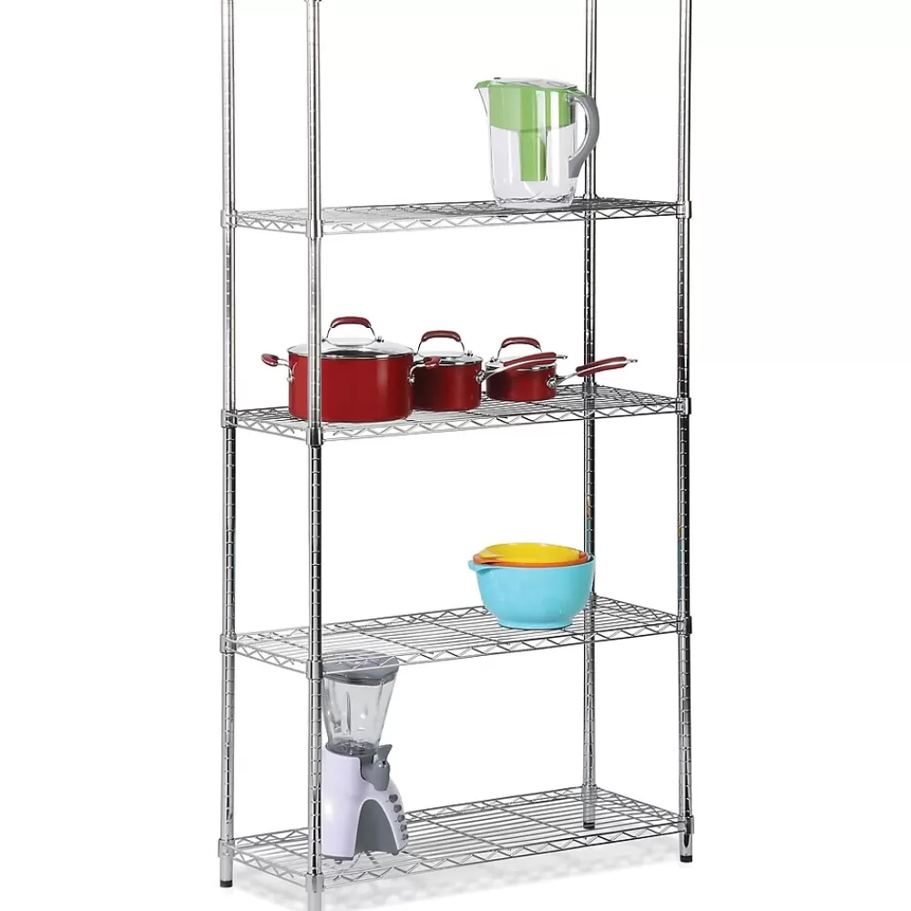 Honey-Can-Do Honey Can Do 5-Tier 200 Lb. Capacity Shelving Unit, Chrome Best