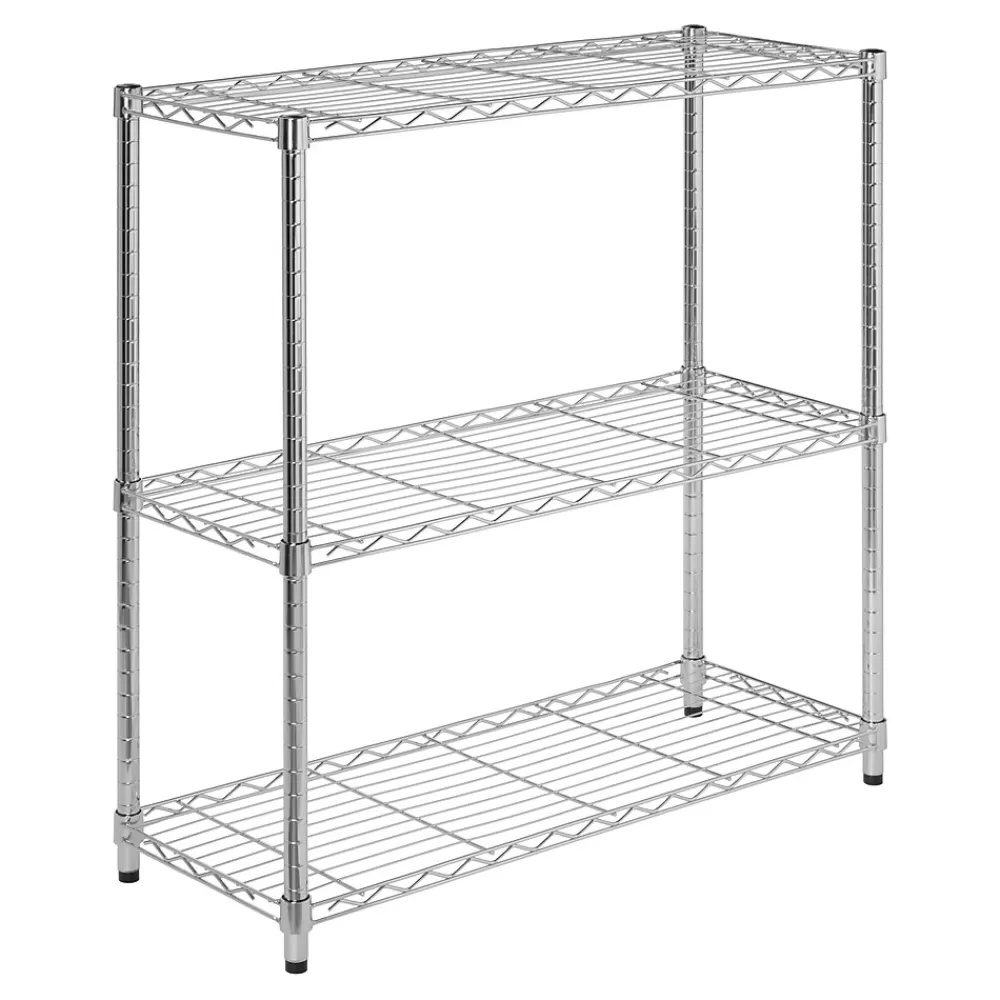 Honey-Can-Do Three Tier Storage Shelf, Chrome (SHF-09367) Discount