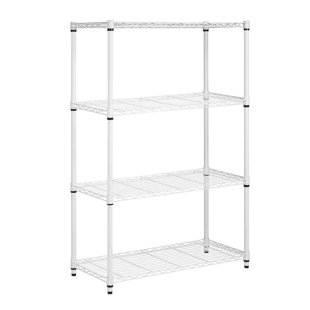 Honey-Can-Do 4-Tier Heavy-Duty Adjustable Shelving Unit with 250-lb Weight Capacity, 14"W, White (SHF-09440) Best Sale