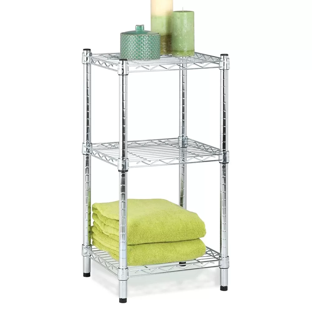 Honey-Can-Do 3-Tier Modular Stacking Shelf, Chrome (SHF-09364) Store