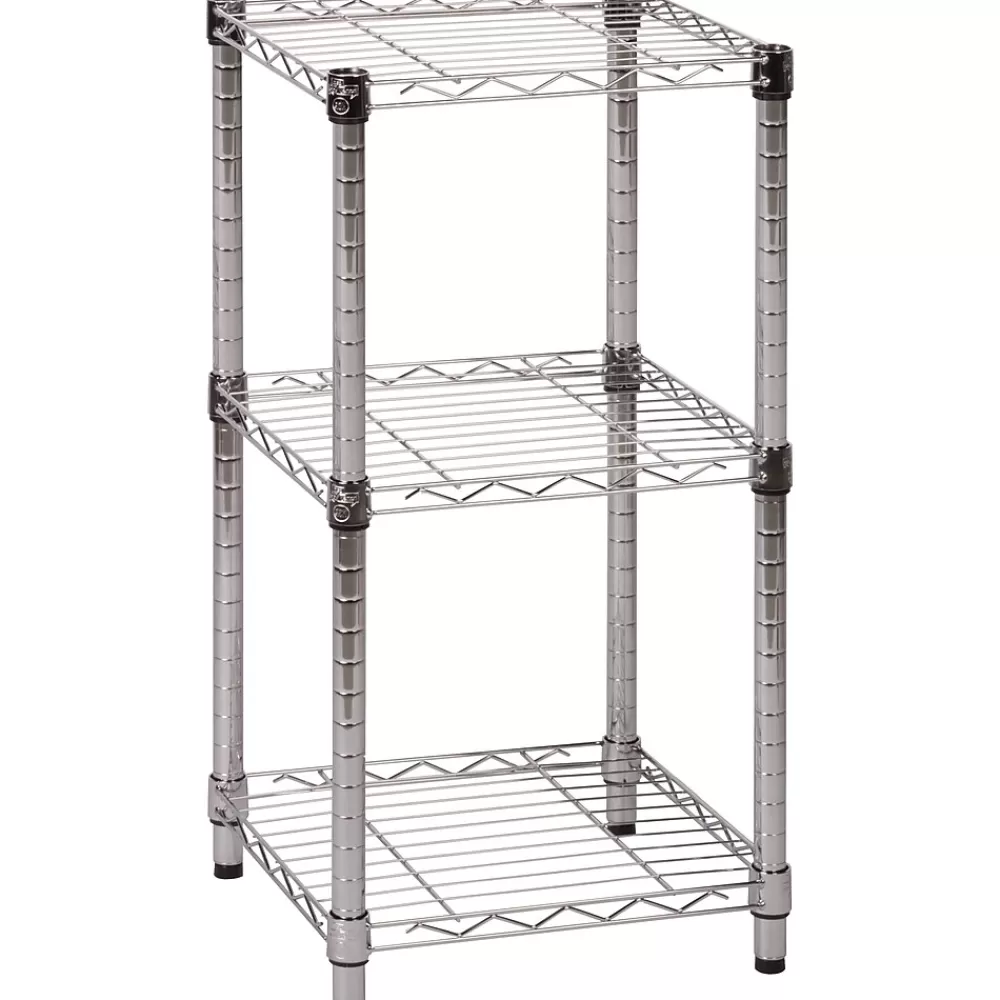 Honey-Can-Do 3-Tier Modular Stacking Shelf, Chrome (SHF-09364) Store