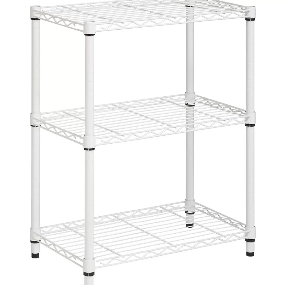 Honey-Can-Do 3-Tier Shelving Unit - 250 Lb. Capacity, White (SHF-09619) Sale