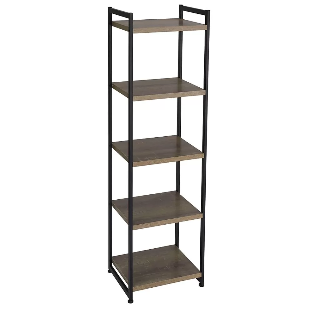 Household Essentials Ashwood 5-Shelf Storage Tower (8075-1) Shop