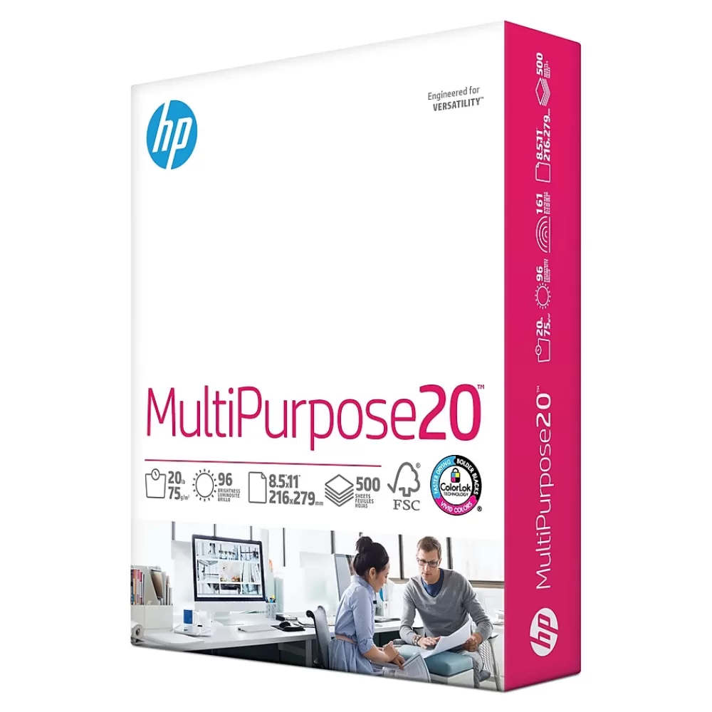 HP 8.5" x 11" Multipurpose Paper, 20 lbs., 96 Brightness, 500 Sheets/Ream (M1120) Outlet