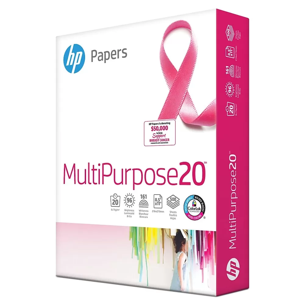 HP 8.5" x 11" Multipurpose Paper, 20 lbs., 96 Brightness, White, 500/Ream (206230) Discount