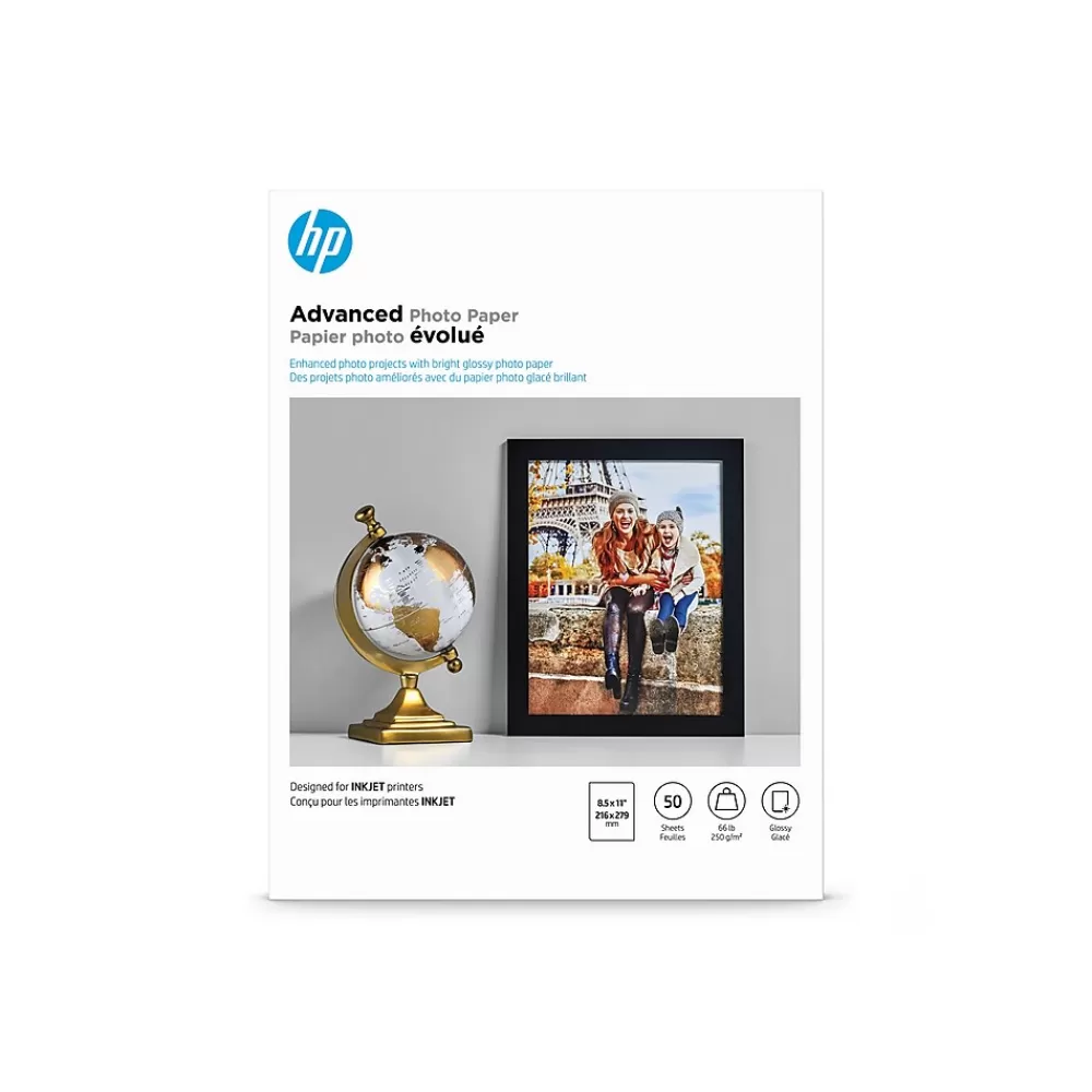 HP Advanced Glossy Photo Paper, 8.5" x 11", 50 Sheet/Pack (Q7853A) Hot