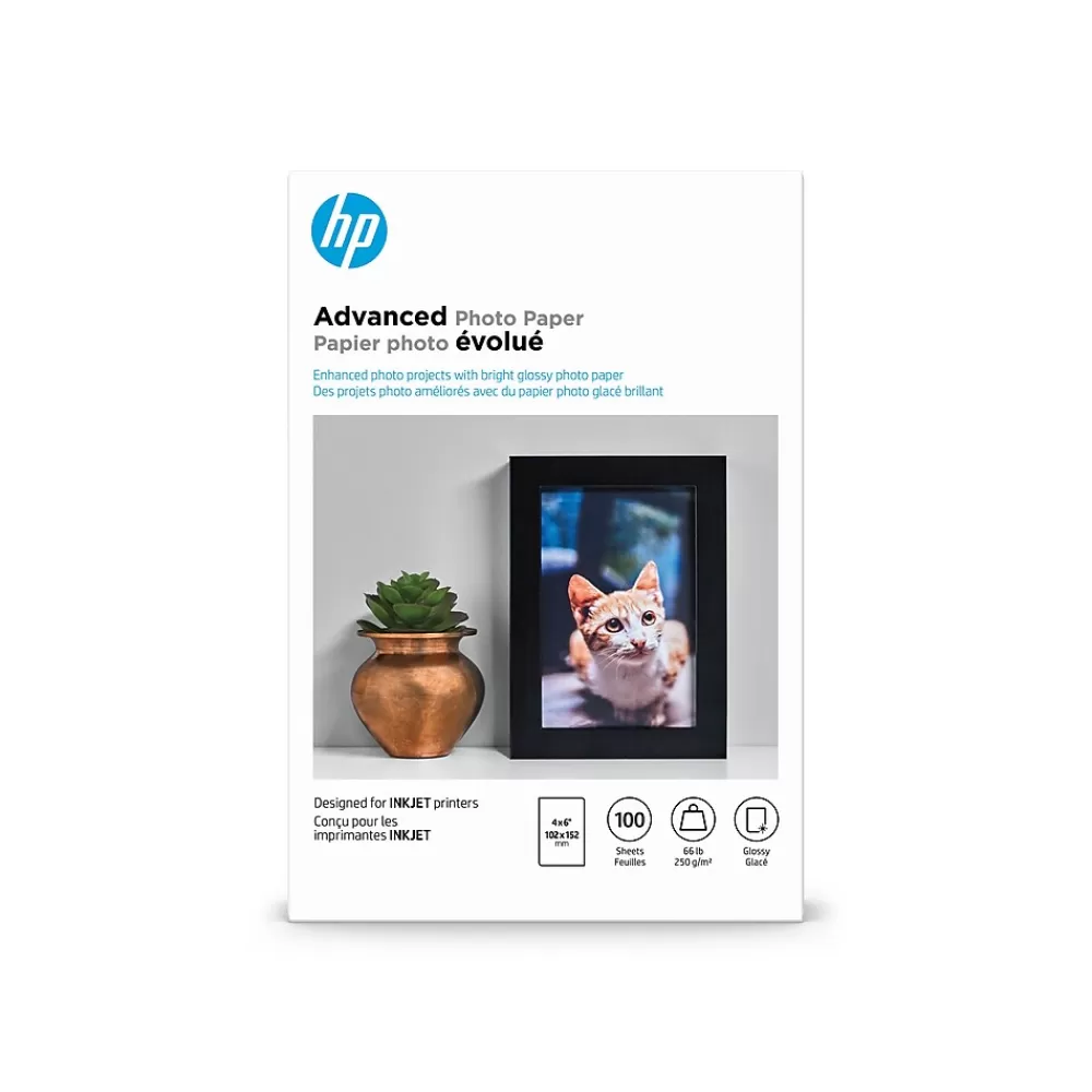 HP Advanced Glossy Photo Paper, 4" x 6", 100 Sheet/Pack (Q6638A) Discount