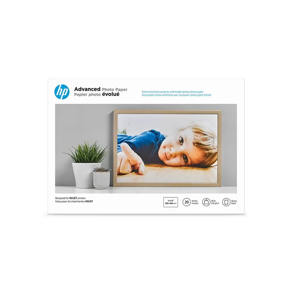 HP Advanced Glossy Photo Paper, 13" x 19", 20 Sheet/Pack/Packs (CR696A) Online