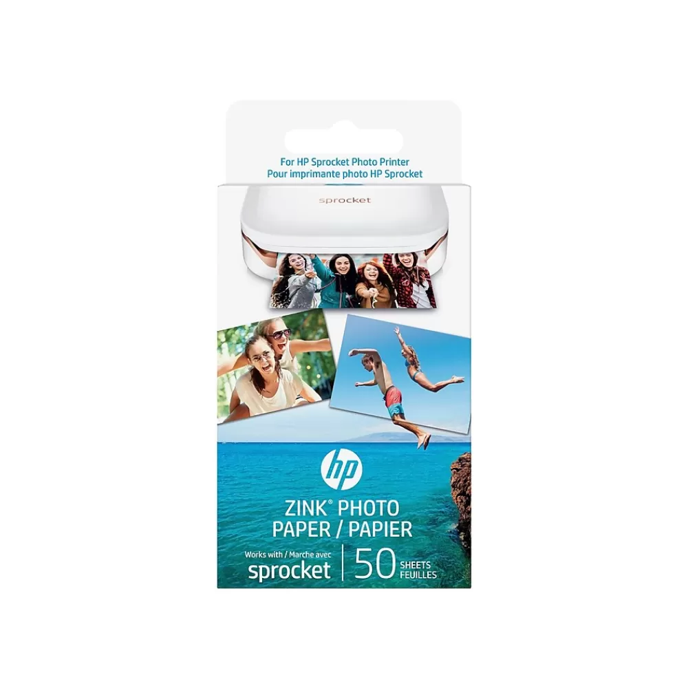 HP Glossy Zink Glossy Photo Paper, 2" x 3", 50 Sheets/Pack (IZ2X350) Sale