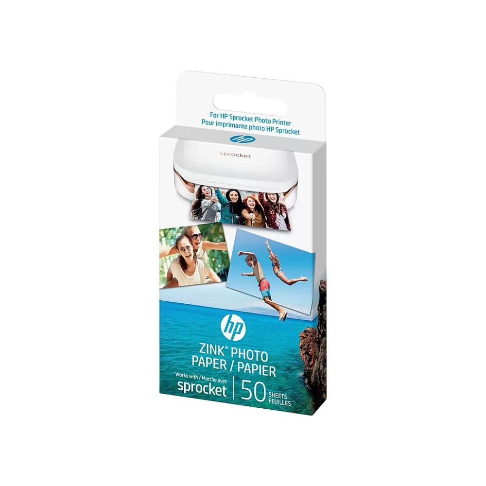 HP Glossy Zink Glossy Photo Paper, 2" x 3", 50 Sheets/Pack (IZ2X350) Sale