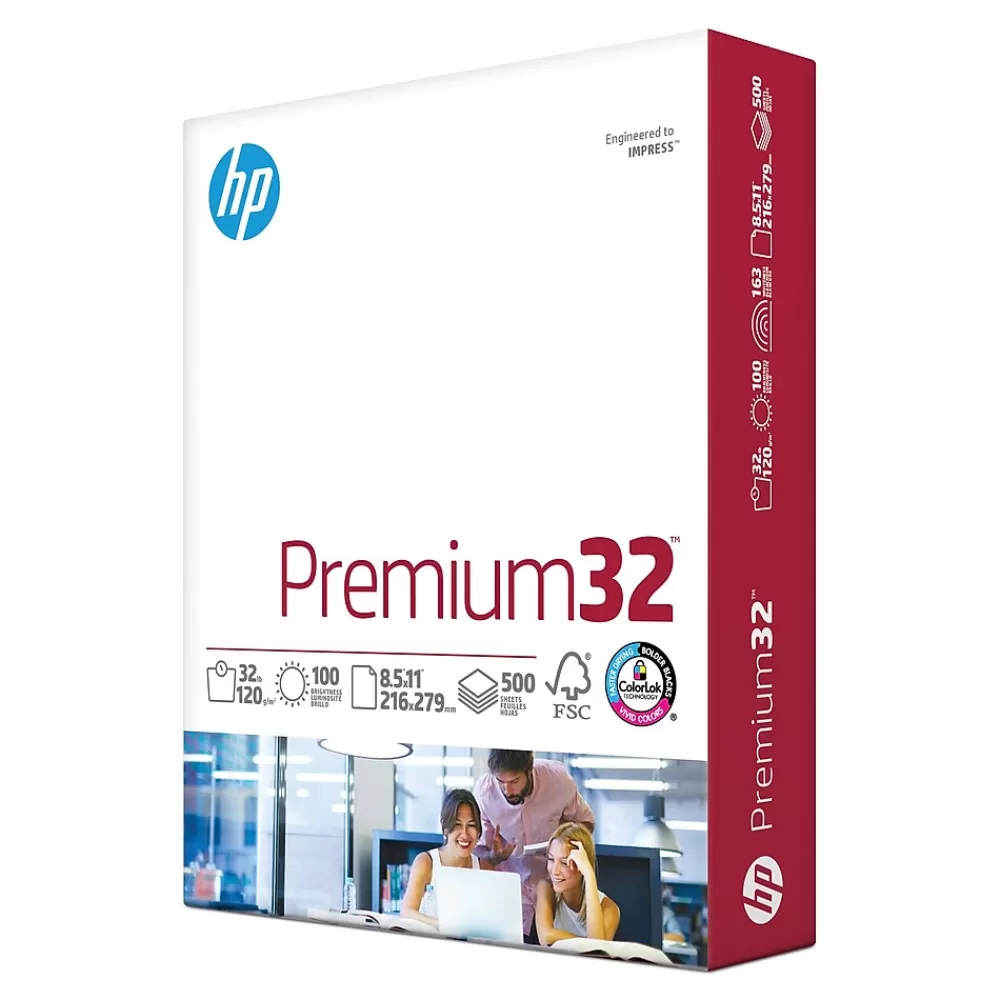 HP Premium32 8.5" x 11" Multipurpose Paper, 32 lbs., 100 Brightness, 500 Sheets/Ream (113100) Best