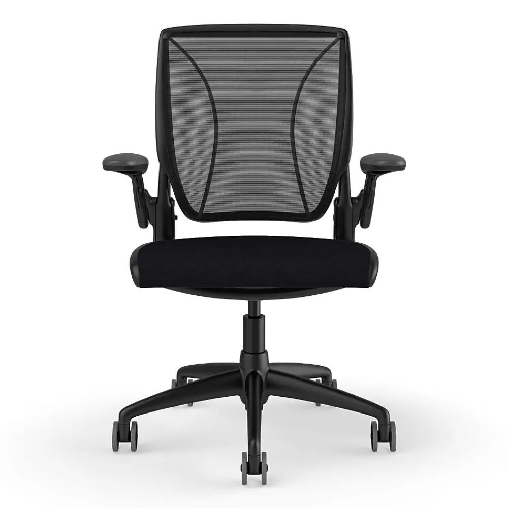 Humanscale Diffrient World Ergonomic Fabric/Mesh Swivel Task Chair, Black (W11BM10CF10SHNSC) Sale