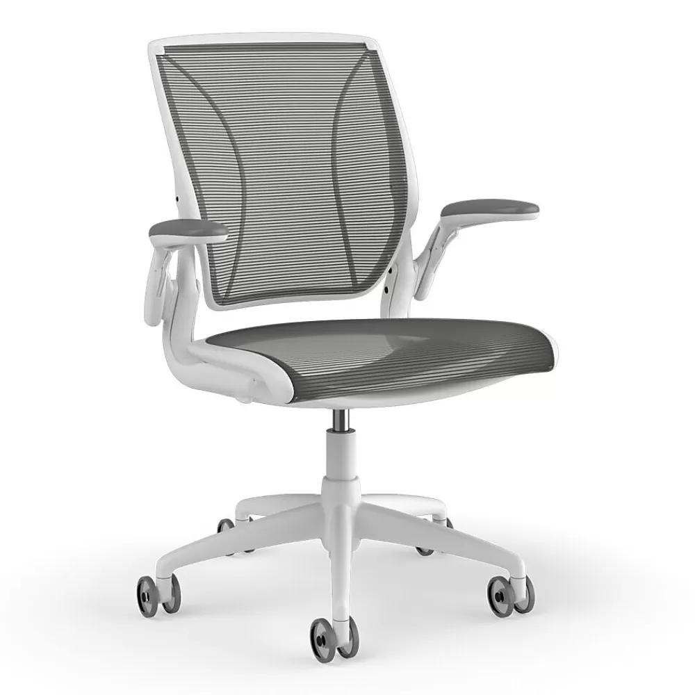 Humanscale Diffrient World Ergonomic Mesh Swivel Task Chair, White/Black (W11BN10N10SHNSC) Best