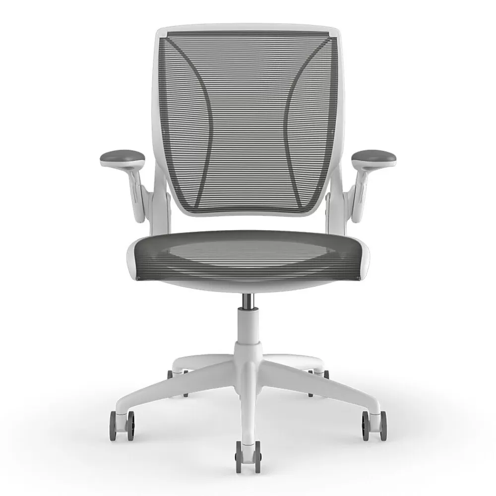 Humanscale Diffrient World Ergonomic Mesh Swivel Task Chair, White/Black (W11BN10N10SHNSC) Best