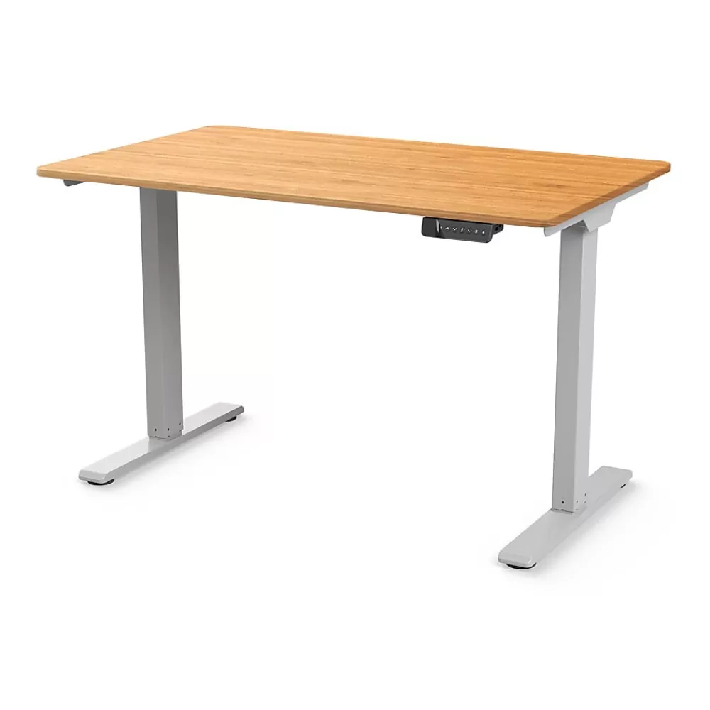 Humanscale eFloat Go 2.0 48"W Electric Rectangular Adjustable Standing Desk, Bamboo (FYH12TS2448BM) Online
