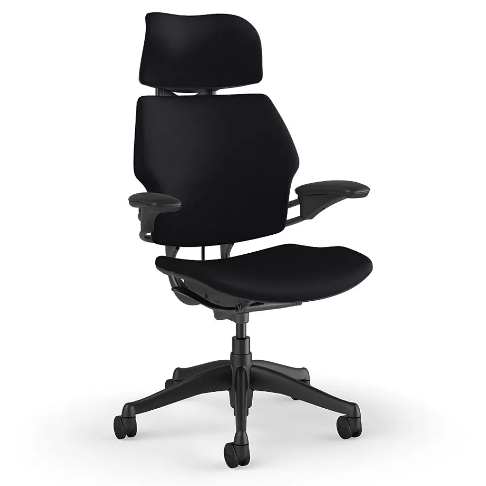 Humanscale Freedom Headrest Ergonomic Fabric Swivel Task Chair, Black (F211GCF10XFSHNSC) Flash Sale
