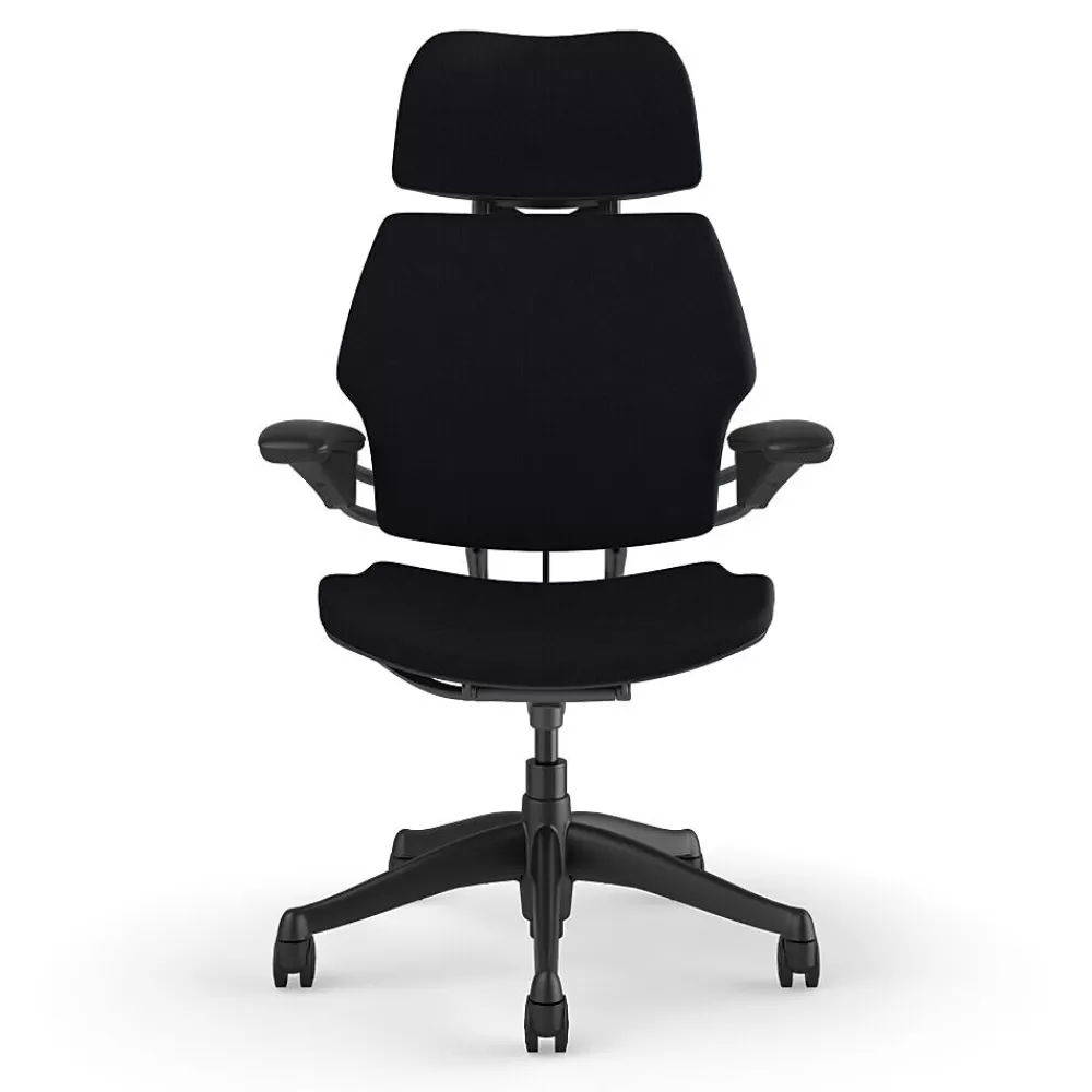Humanscale Freedom Headrest Ergonomic Fabric Swivel Task Chair, Black (F211GCF10XFSHNSC) Flash Sale