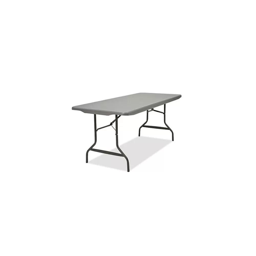 ICEBERG IndestrucTable Commercial Folding Table, Rectangular, 72" x 30" x 29", Charcoal Top (ICE65527) Cheap