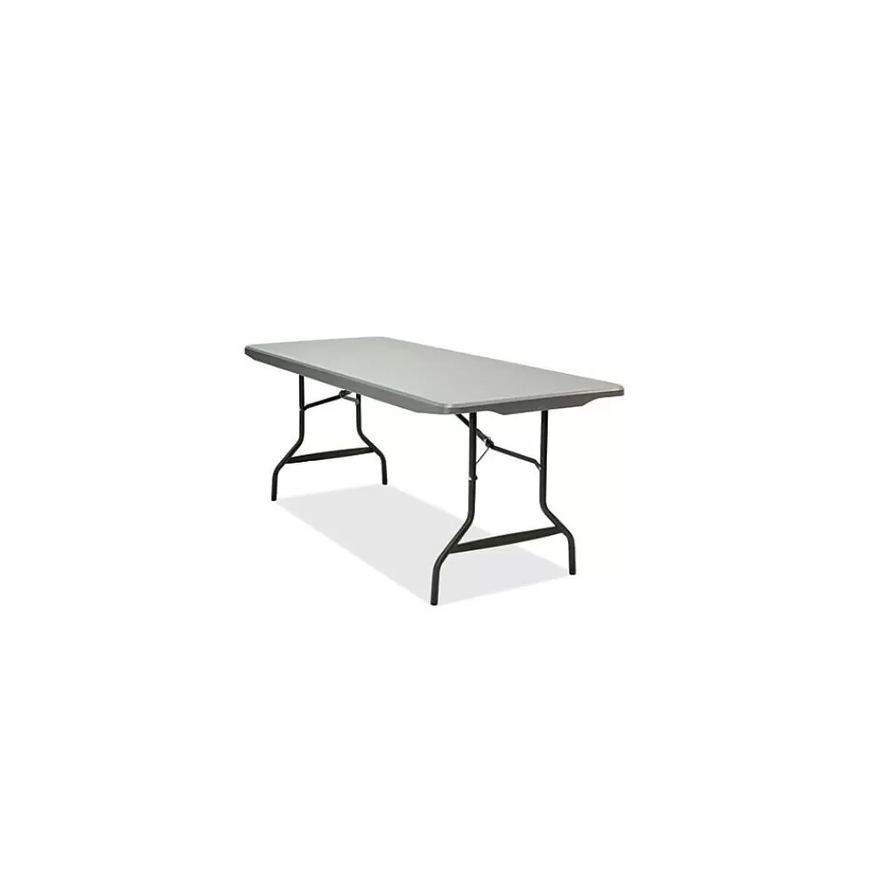 ICEBERG IndestrucTable Commercial Folding Table, Rectangular, 72" x 30" x 29", Charcoal Top (ICE65527) Cheap