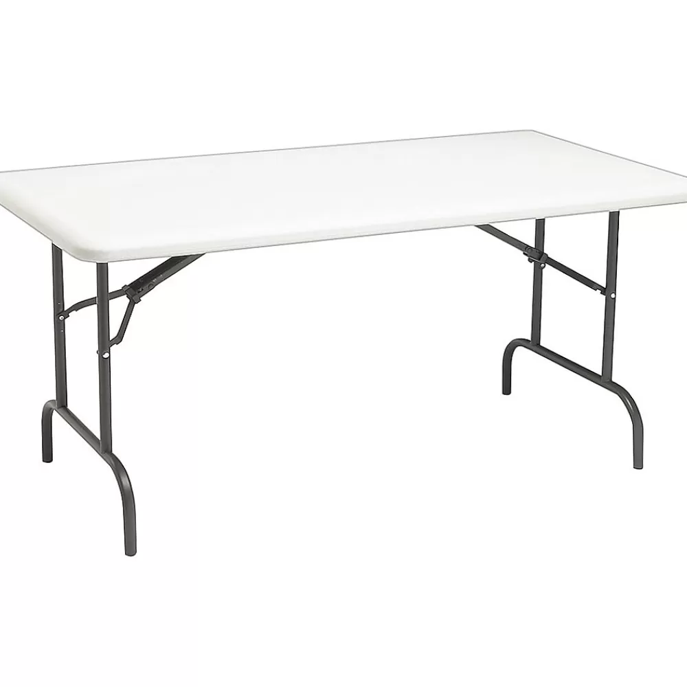 ICEBERG IndestrucTable TOO™ 1200 Series Rectangular Folding Table, Platinum, 29"H x 60"W x 30"D Best