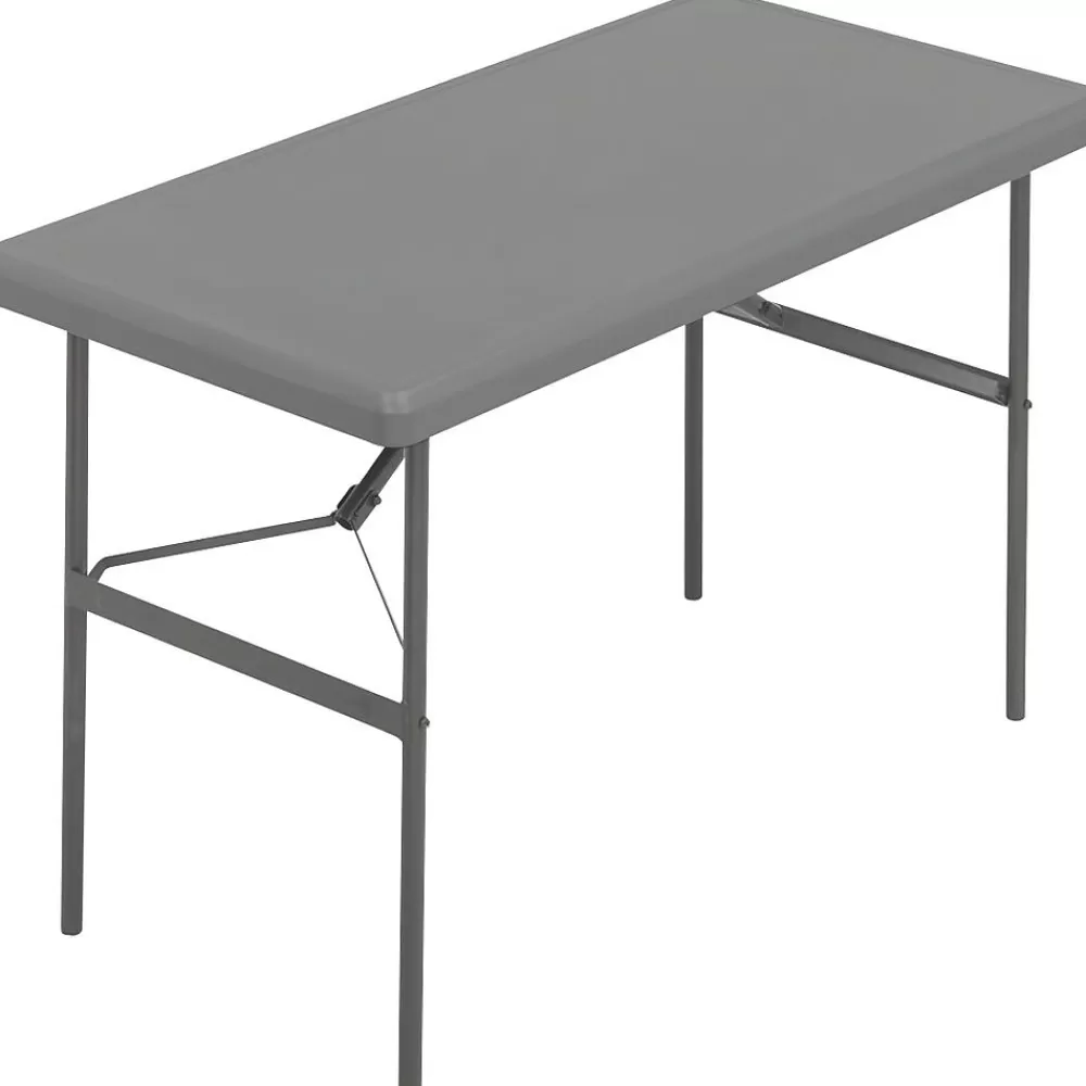 ICEBERG ® IndestrucTables TOO™ 1200 Series Folding Table, 48x24", Charcoal (65207) Discount