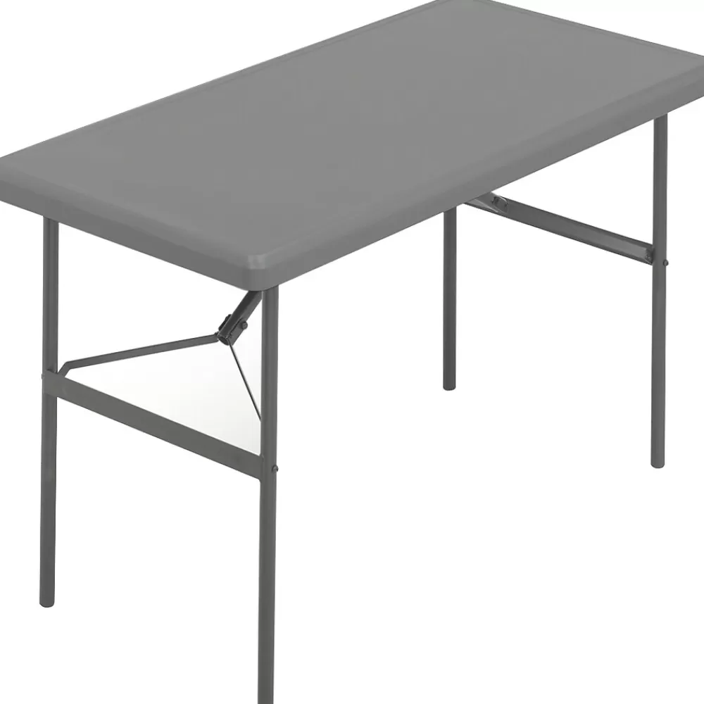 ICEBERG ® IndestrucTables TOO™ 1200 Series Folding Table, 48x24", Charcoal (65207) Discount