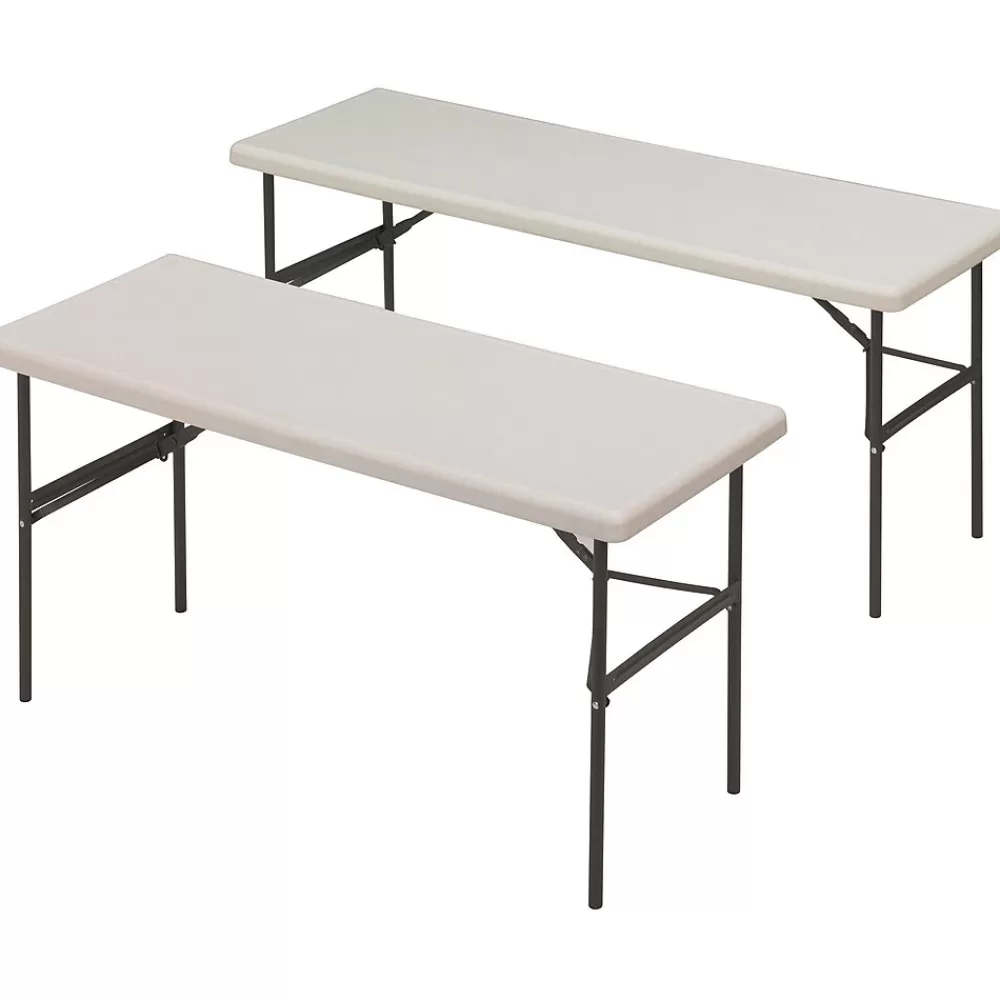 ICEBERG ® IndestrucTables TOO™ 1200 Series Folding Table, 72x24", Platinum Cheap