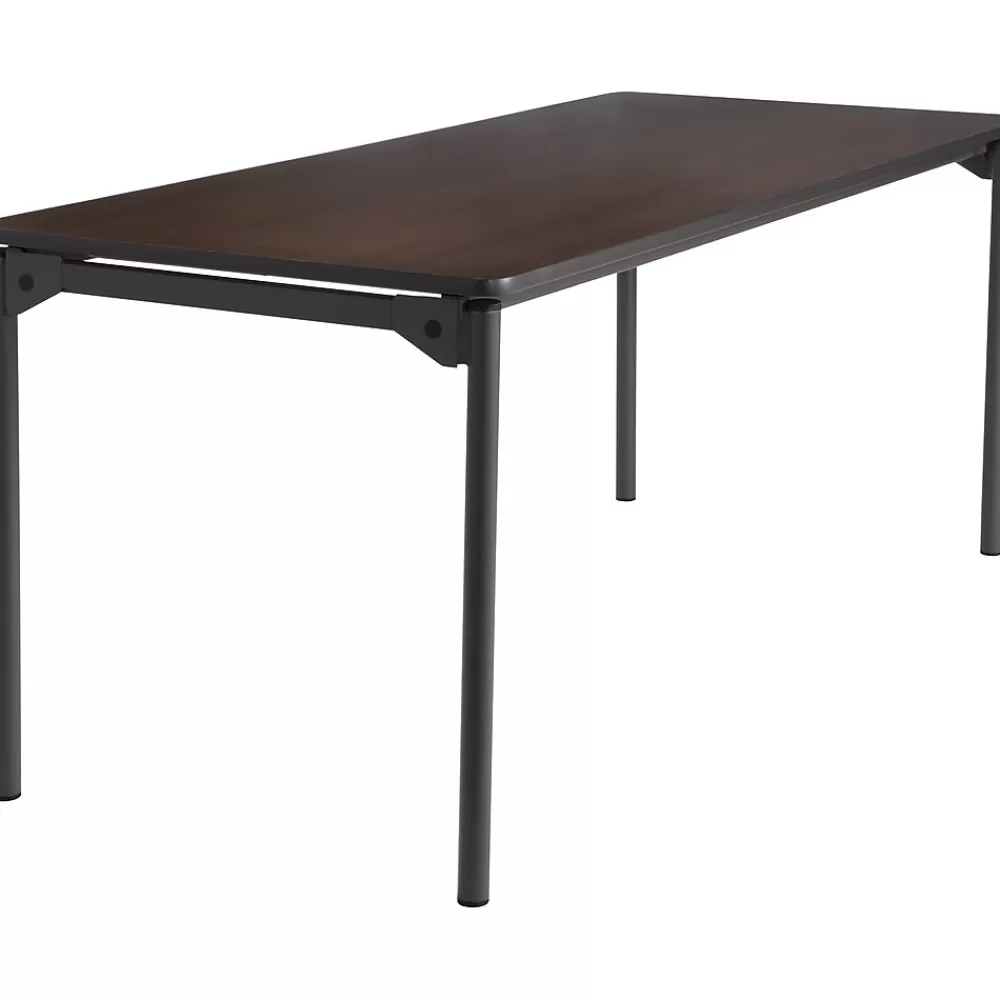 ICEBERG Maxx Legroom Rectangular Folding Table, Walnut, 29 1/2"H x 72"W x 30"D Sale
