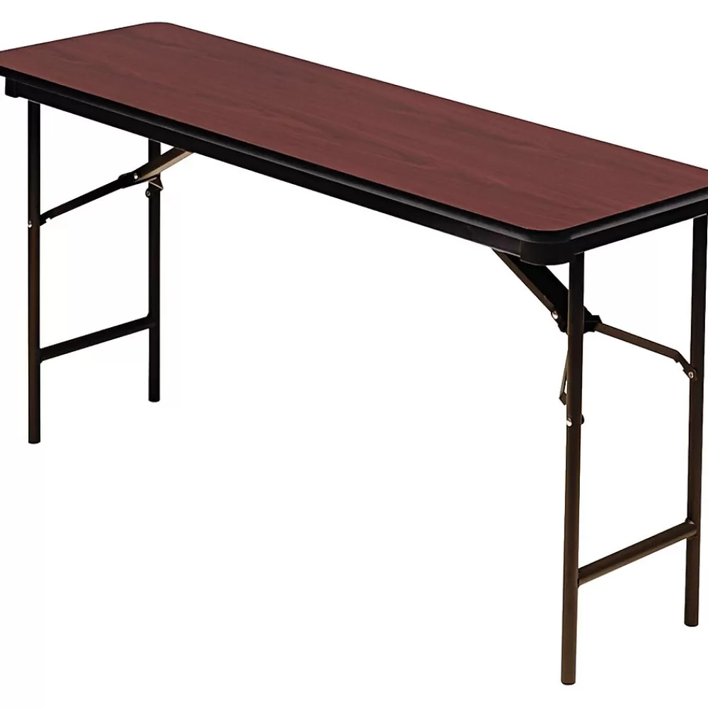 ICEBERG ® Premium Wood Laminate Folding Tables, 60x18", Mahogany Cheap