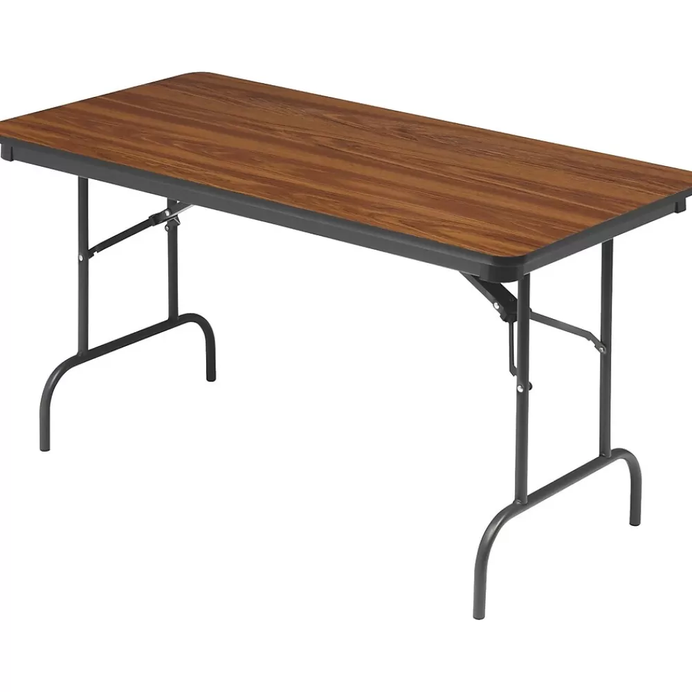 ICEBERG ® Premium Wood Laminate Folding Tables, 60x30", Oak Fashion