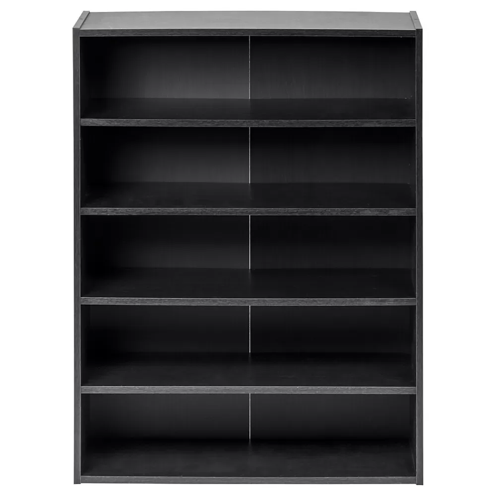 Iris 31.51" 5-Shelf Bookcase, Black (596985) Fashion