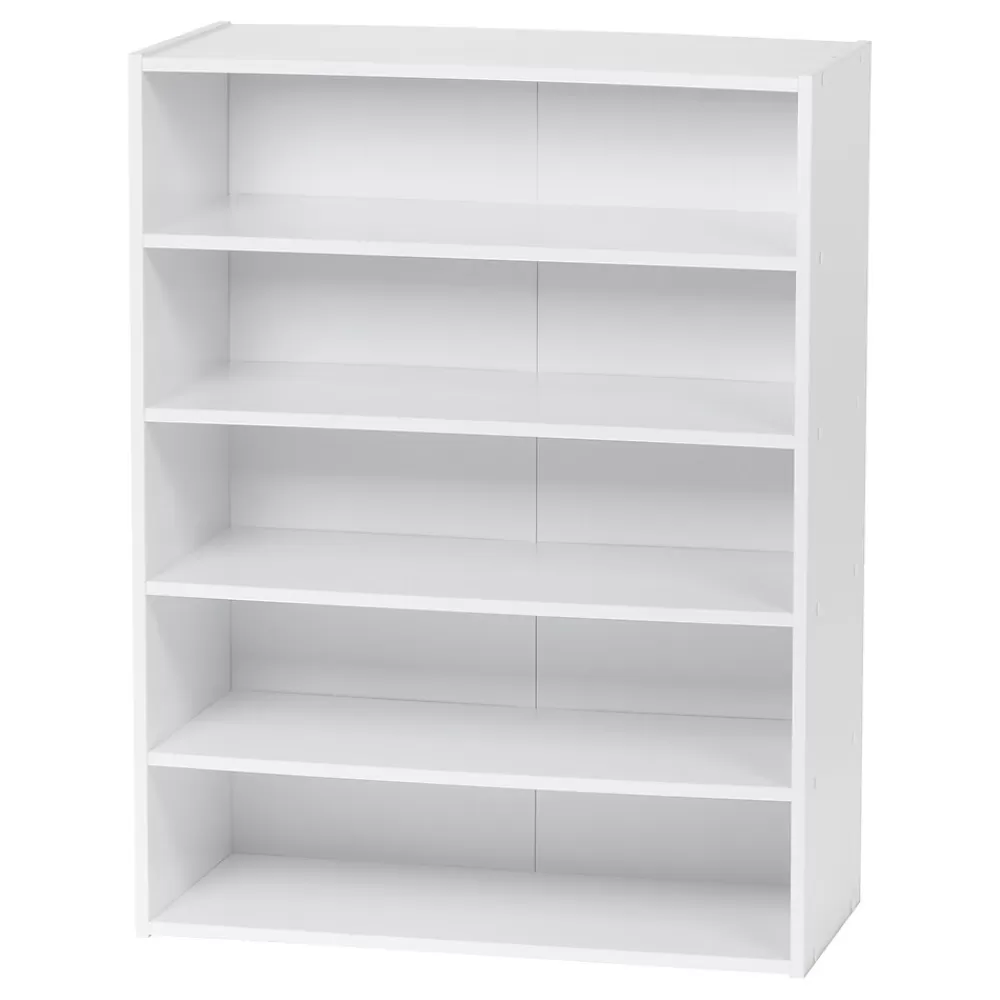 Iris 31.51" 5-Shelf Bookcase, White (596984) Outlet