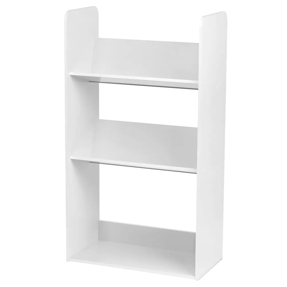 Iris 3-Tier Tilted Shelf Book Rack, White (596102) Best Sale