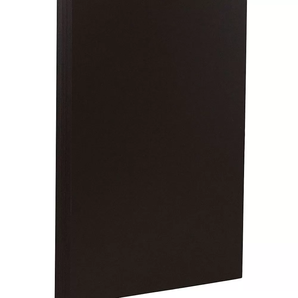 JAM Paper 80 lb. Cardstock Paper, 8.5" x 14", Black, 50 Sheets/Pack (64429505) Cheap