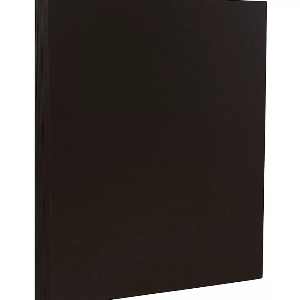 JAM Paper 80 lb. Cardstock Paper, 8.5" x 11", Black, 50 Sheets/Pack (64429575) Cheap